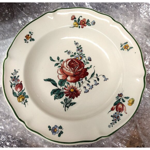 Vtg 10" Rimmed Soup Bowl Villeroy & Boch Mettlach Germany Allegretto 1562 - Picture 4 of 5